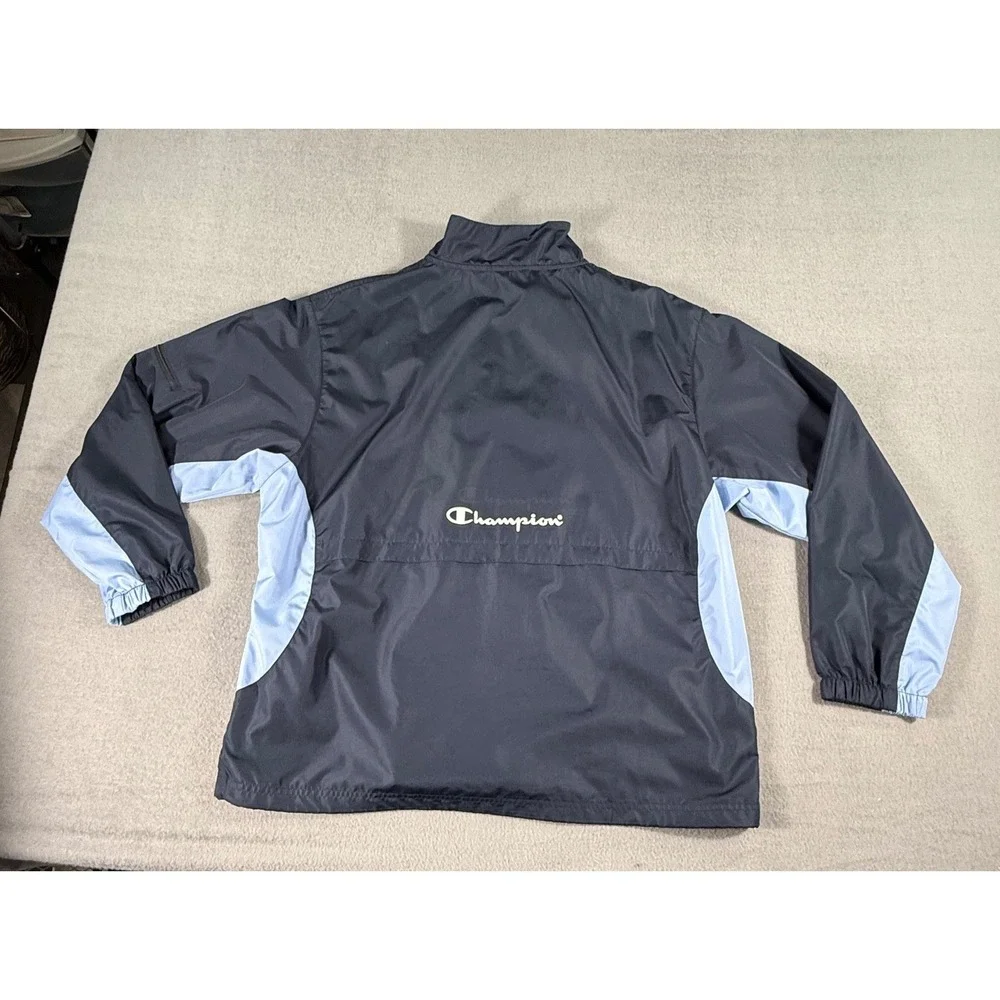 Champion Men XL Track Jacket Navy Blue Full Zip‎ Lightweight Athletic Y2K